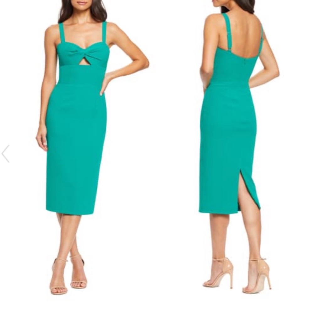 Dress the Population Eve Twist Front MIDI dress